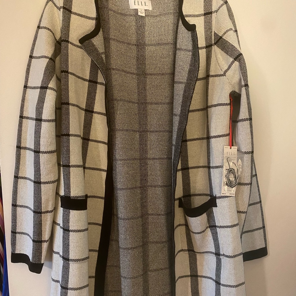 Black and White Sweater Coat
